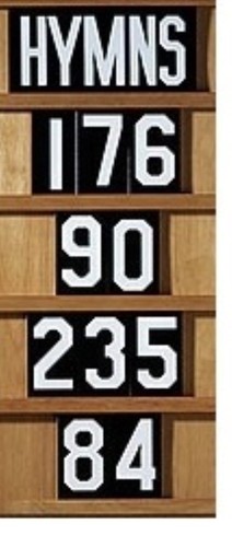 Hymn board numerals included - hymn,