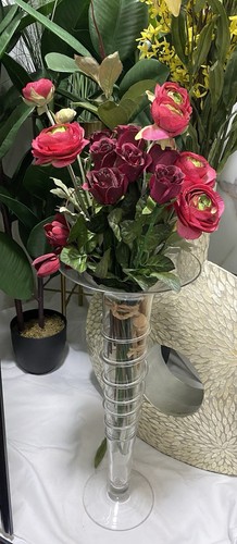 Large clear glass - large, stem