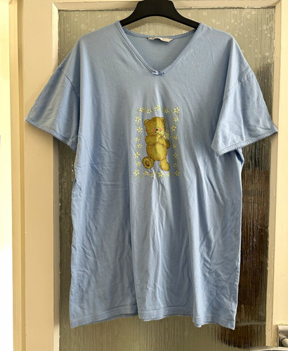 Bhs blue cotton neck - cotton, v-neck