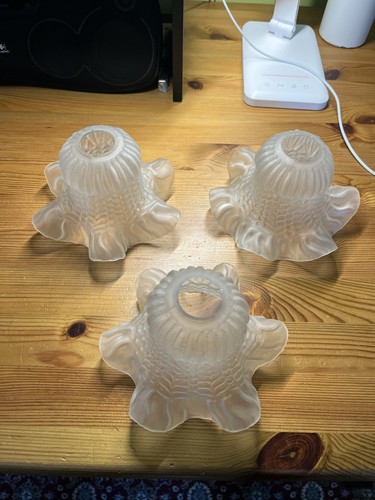 Vintage frosted glass light - glass,