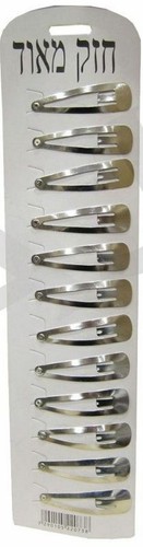 Metal kippah hair clip pack - metal,