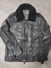 Mens All Saints Black Leather