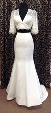 Sherri Hill 2 Piece Skirt Top Bridal Homecoming Ivory 0