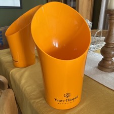 Veuve Clicquot Acrylic French Champagne Orange Ice Bucket 15" tall for 1 Magnum