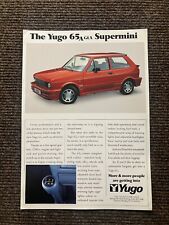 ZASTAVA YUGO 65A GLX BROCHURE 1988 - RARE
