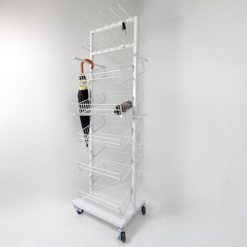 White umbrella stand metal - umbrella,