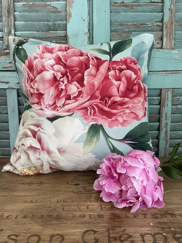 Zoffany linen peony - peony, cushion