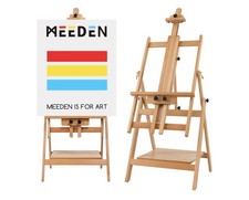 MEEDEN Convertible Studio Easel, Versatile Adjustable Tilts Flat H-Frame Floor