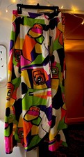 Abstract print vintage wrap skirt  1960’s 1970’s