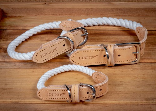 Hound braided dog collar - hound,