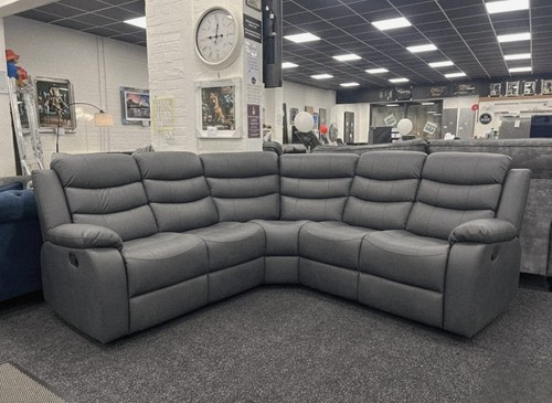 Roma grey leather corner - roma,