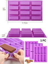 "1x Silicone Cake Baking Mold – Chocolate Bar Break-Apart Mould & Ice Tray"
