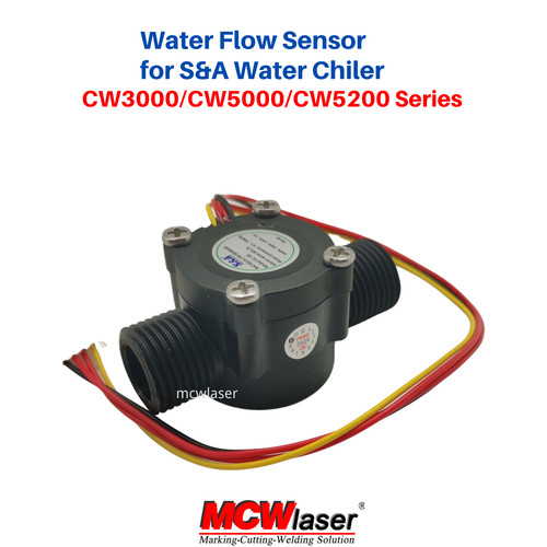 Water flow sensor for a - flow,