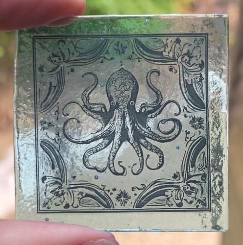 Stained glass octopus - stained,