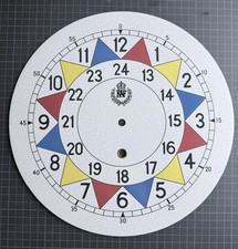 Repro WW2 RAF Sector Clock Dial. Refurbished Metal Dial With Sector Dial Print