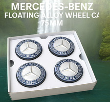 Mercedes-Benz C220 Floating Alloy Wheel Hub Caps 75mm Set of 4