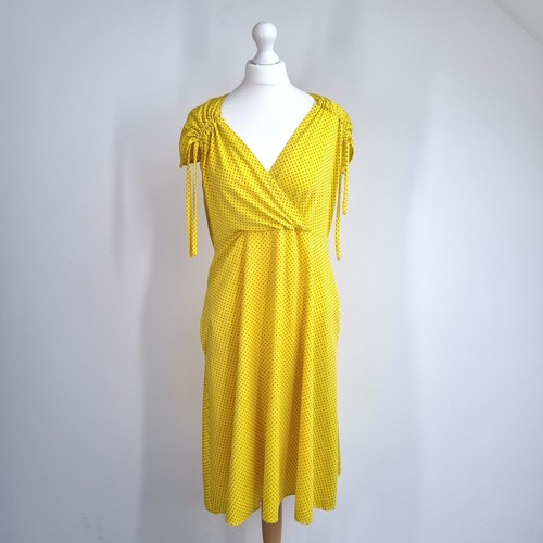 Vintage dress yellow polka - vintage,