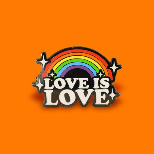 Love enamel lapel pin - love,