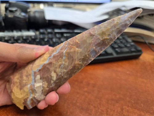 Agate stone spearhead - agate,