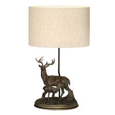 Table Lamp Stag & Fawn