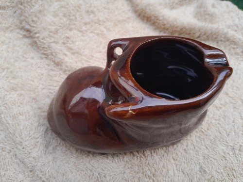 Vintage brown glazed ceramic - vintage,