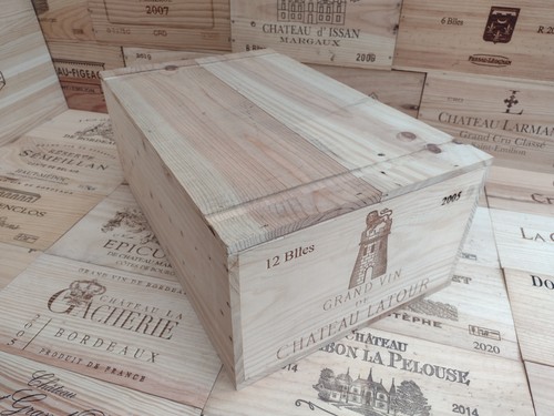 Wooden wine box crate with - wooden,