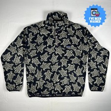 Vintage 1995 Patagonia Synchilla Snap-T Fleece Pullover Black Zen Turtle Size M