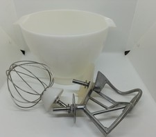 Kenwood Chef Vintage Plastic Bowl, Whisk, Hook, K Beater