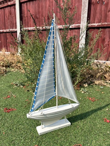Wooden decorative sailboat - wooden,