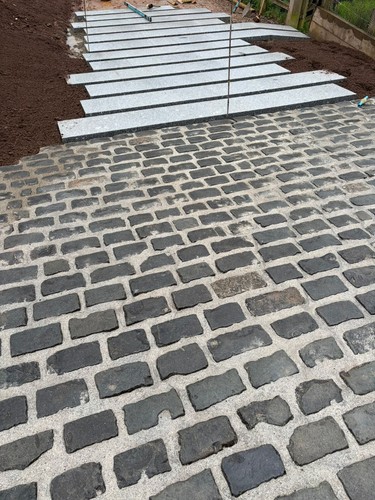 Reclaimed black basalt granite
