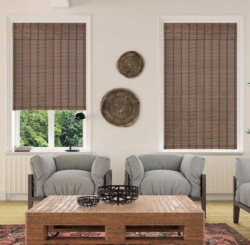Cordless bamboo roman blinds - bamboo,