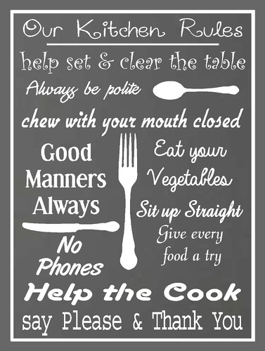 Our kitchen rules retro metal - rules,,