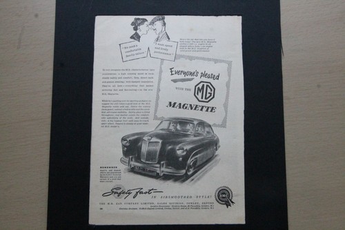 Original 1954 magazine - , advert