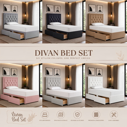 3ft single sarah - divan, bed