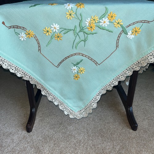 Beautiful vintage green - , linen