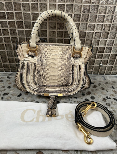 Chloé beige python leather - beige,