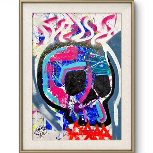Graffiti skull abstract - graffiti,