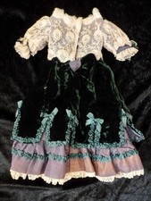 DRESS FOR ANTIQUE DOLL, DOLL