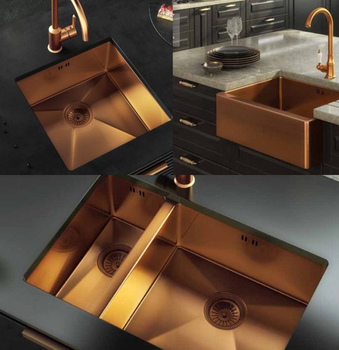 Copper sink bowl inset - 1.5,