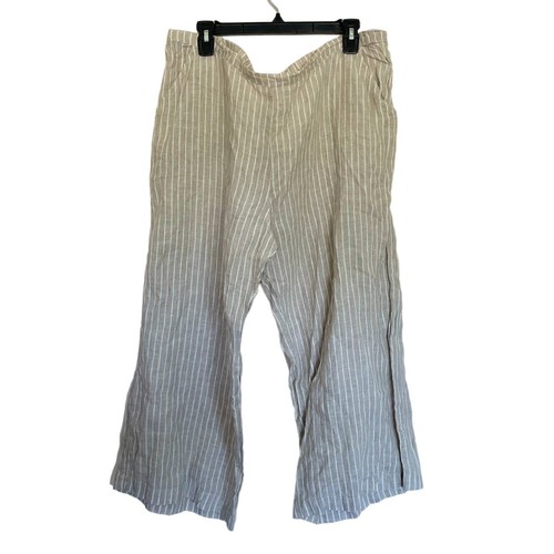 Flax cropped linen pants - flax,