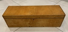 Antique Large Pine Campaign Storage Work Box With Internal Dividers
