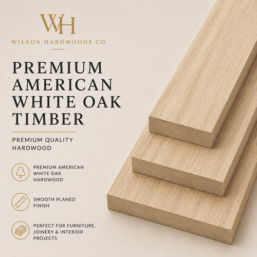 American white oak board - white, par
