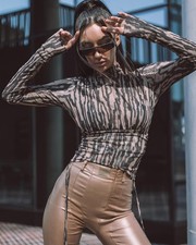 LA MANUEL Fango Waxed Leggings