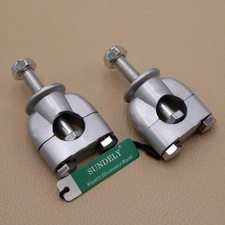 2x 7/8'' 22mm Motorcycle Motorbike HANDLE Bar Mount Mounting Risers Clamp Metal