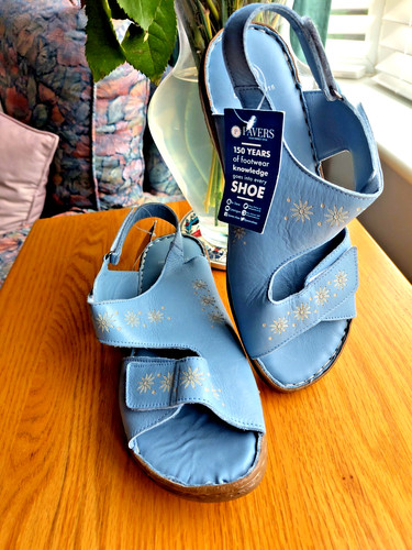 Pavers light blue sandals - blue, uk