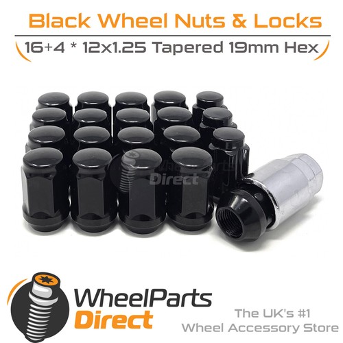Wheel nuts locks black - nuts, for