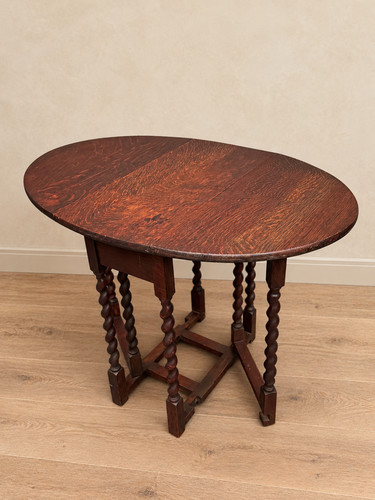 Oak barley twist gateleg - oak,