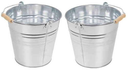 10l heavy duty galvanised - 2x,