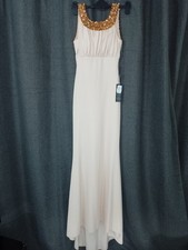 Pia Michi Women's Dress Size 10, Nude, Tie Up Backless Dress BNWT Stunning Dress