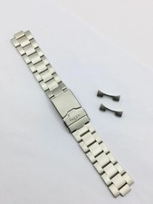 NEW 20mm FORTIS GENTS WATCH STRAP IN MATTE (BRUSHED) FINISH CURVED ENDS,GENUINE